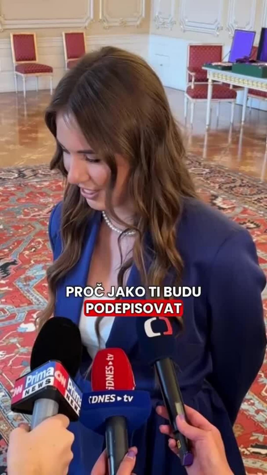 Proč jako ti budu podepisovat kšiltovku? Nosková reaguje na prezidentův příchod