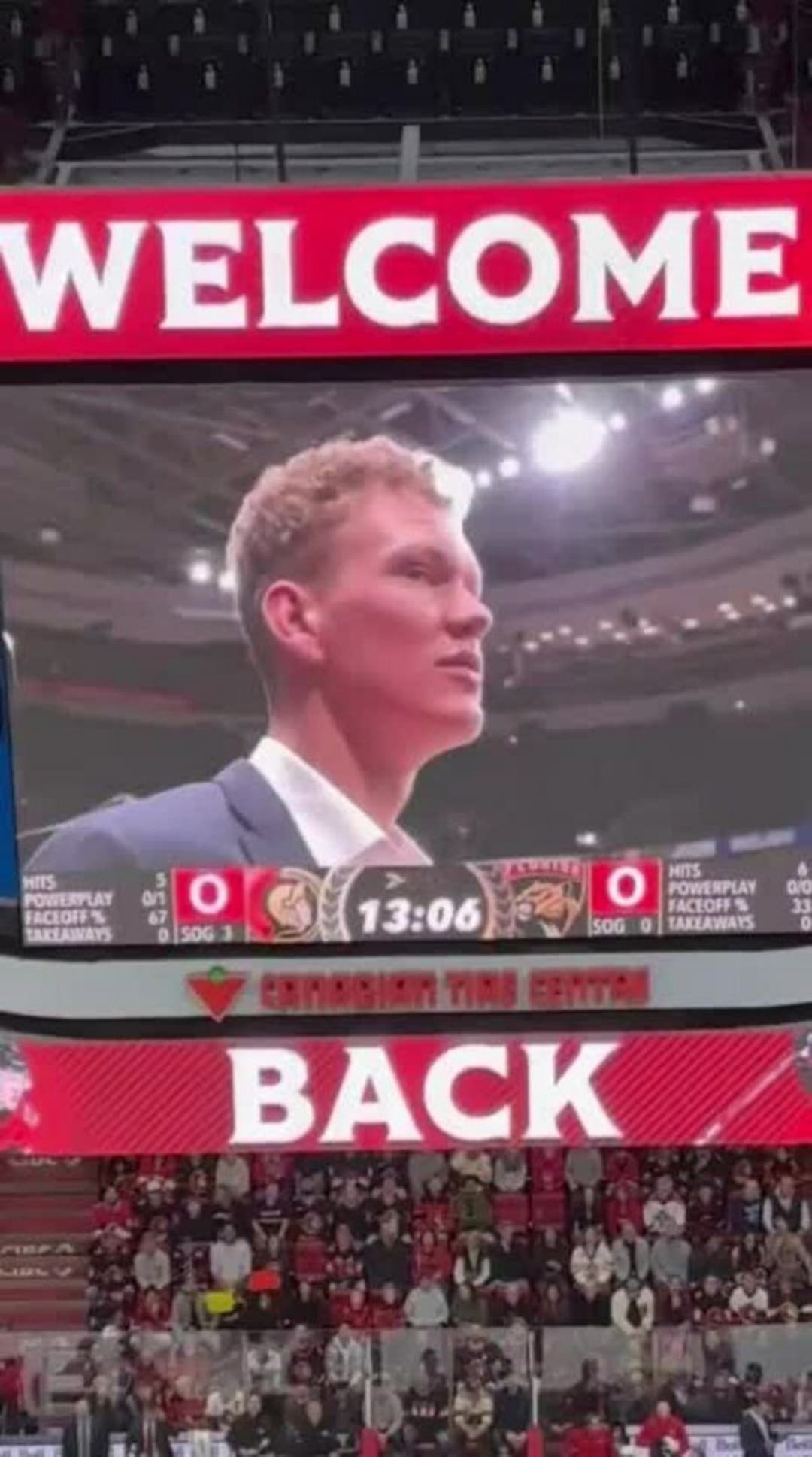 Brady Tkachuk zažil velmi nepříjemný návrat na led Ottawy
